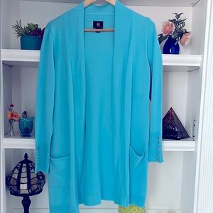 JM Collection Turquoise Knit Top #227